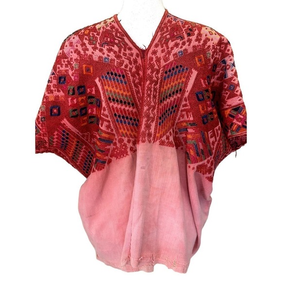 Art to Wear woven cotton top, tapestry at front and back yoke, one size, artsy - Picture 3 of 7